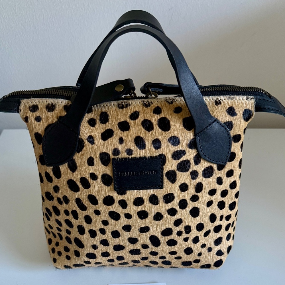 Parker Thatch Small Leopard Hair Bag